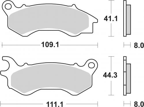 SBS 205HF BRAKE PADS ORGANIC