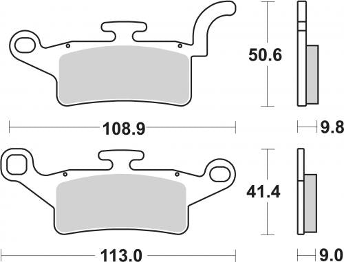 SBS 208HF BRAKE PADS ORGANIC