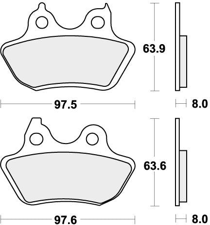 SBS 846H.CT BRAKE PADS ORGANIC