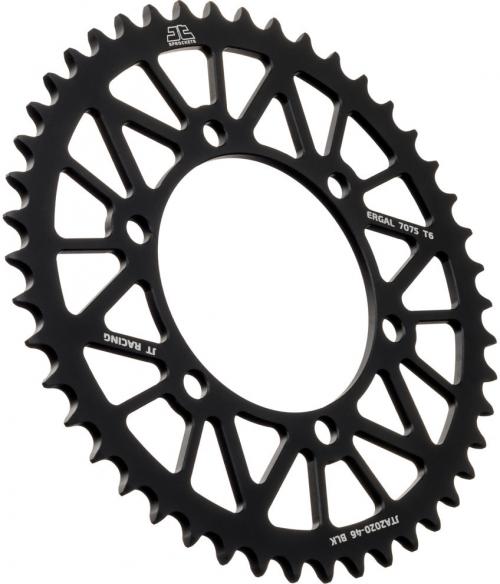 JT SPROCKETS REAR RACELITE ALU 46T, BLACK 520 JTA202046BLK