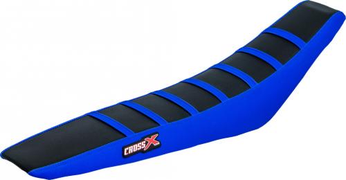 CROSS X SEAT COVER ADV WITH STRIPES BLK BLUE BLUE