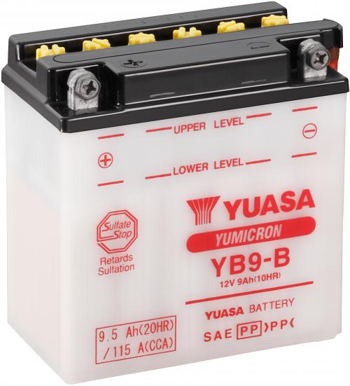 YUASA YB9-B YUASA BATTERY & ACID PACK