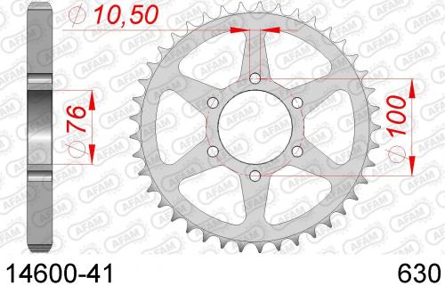 AFAM REAR STEEL 41T, 630 AF21460041