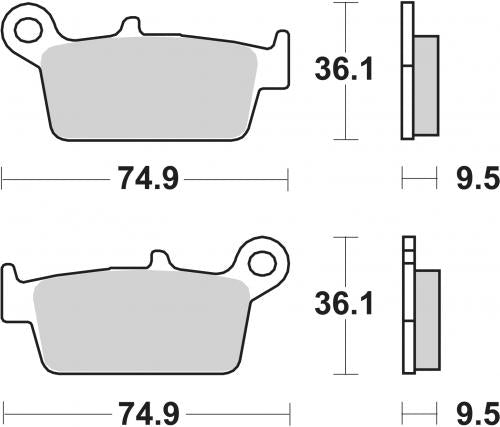 SBS 144CT BRAKE PADS ORGANIC