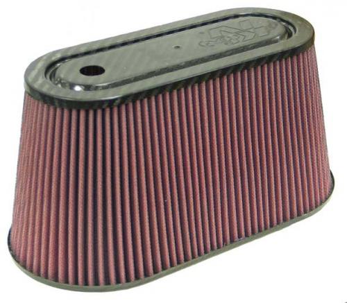K&N UNIVERSAL AIR FILTER - CARBON FIBER TOP AND BA 13794399