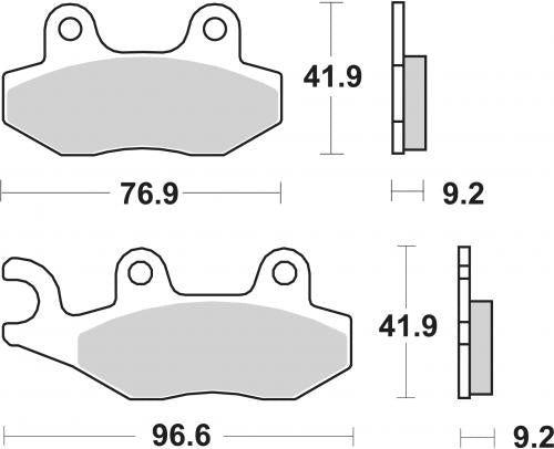 SBS 163HF BRAKE PADS ORGANIC