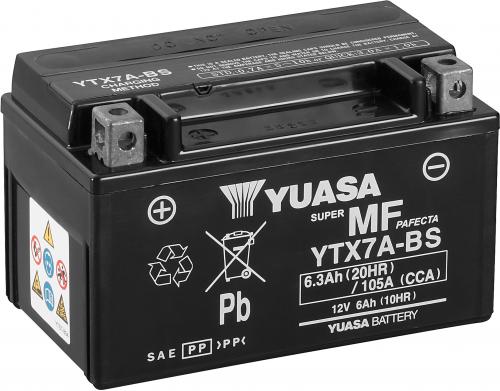 YUASA YTX7A-BS YUASA BATTERY & ACID PACK