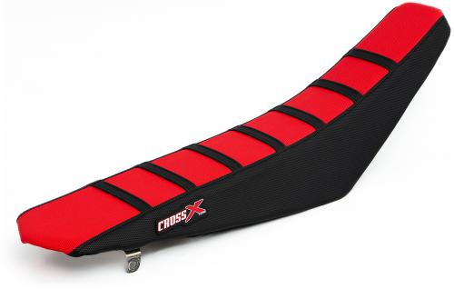 CROSS X SEAT COVER STRIPES RED BLACK BLACK