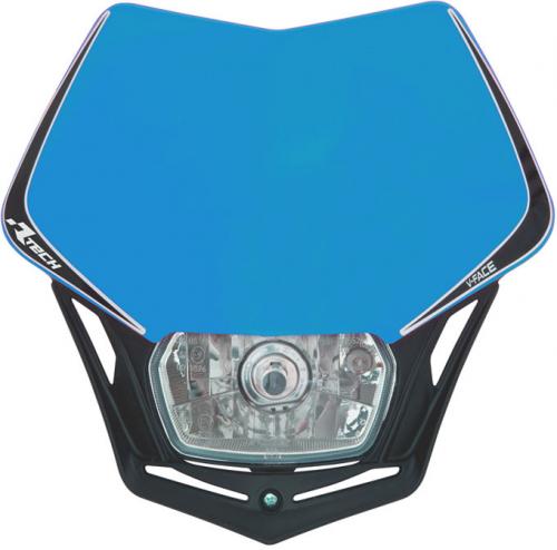 RTECH V-FACE HEADLIGHT UNIVERSAL TM BLUE-BLACK