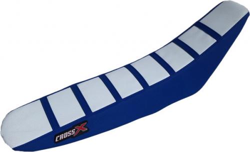 CROSS X SEAT COVER, WHITE/BLUE/BLUE (STRIPES) M10143WBLBL