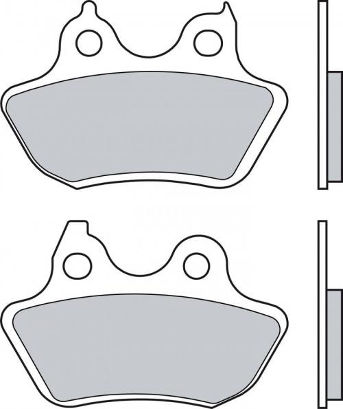 Brembo CC Carbon-Ceramic Brake Pads for Harley Davidson FLSTF 1584 FAT BOY / FXSTS/I 1450 SOFTAIL & More – 07HD18CC