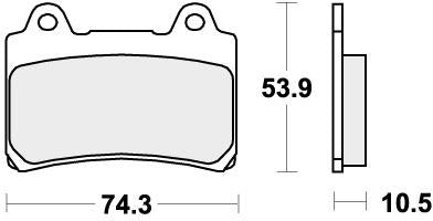 SBS 590LS BRAKE PADS SINTER
