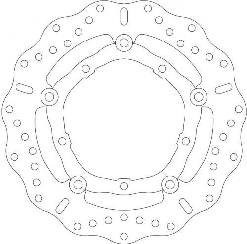 EBC BRAKE DISC MD2127XC 6 BUTTON FLOAT WAVE DISC