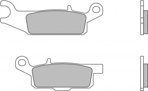 Brembo SD Sintered Brake Pads for Yamaha YFM 250 RAPTOR RIGHT / YFM 550 FGPW GRIZZLY RIGHT & More – 07YA48SD