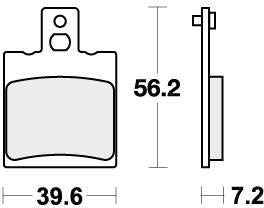 SBS 824HF BRAKE PADS ORGANIC