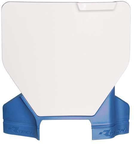 RTECH FRONT NUMBER PLATE WHITE - BLUE HERITAGE RTBHSQBNBH93