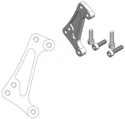 MOTO MASTER 211098, CALIPER ADAPTER BRACKET