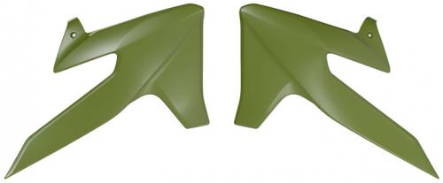 RTECH RADIATOR SCOOPS TRIUMPH NAVY GREEN