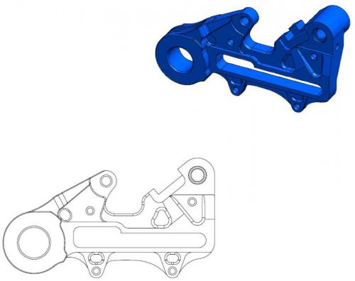 MOTO MASTER 211141, CALIPER ADAPTER BRACKET
