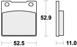 SBS 526DCC BRAKE PADS ORGANIC RACING