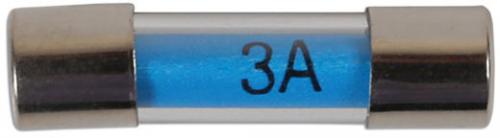 LASER TOOLS MINI GLASS RADIO FUSES 3A, 100PC