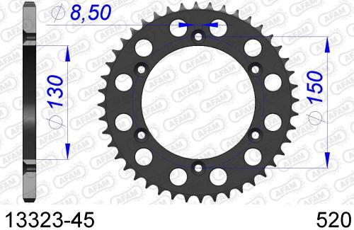 AFAM REAR ALU 45T, 520 AF51332345