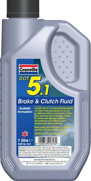 GRANVILLE GRANVILLE 1Ltr DOT 5.1 BRAKE/CLUTCH FLUID