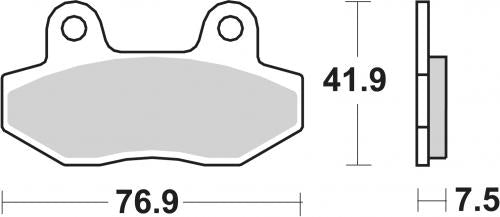 SBS 200CT BRAKE PADS ORGANIC