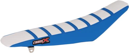 CROSS X SEAT COVER, WHITE-BLUE-BLUE(WITH STRIPES)