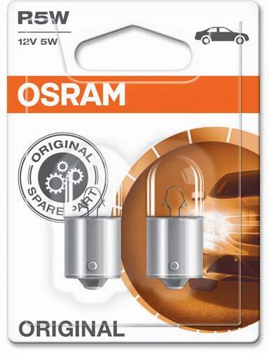 OSRAM 12V 5W BA15S BULBS 2-PK