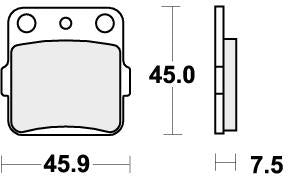 SBS 592CS BRAKE PADS ORGANIC