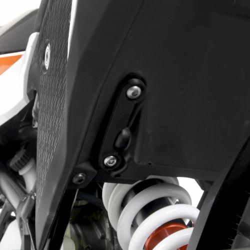 R&G REAR FOOTREST PLATE LEFT SIDE, BLACK 41211562