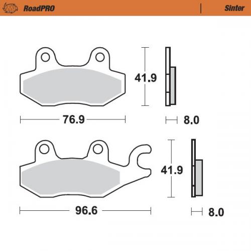 MOTO MASTER 412803, BRAKE PAD SCOOTER