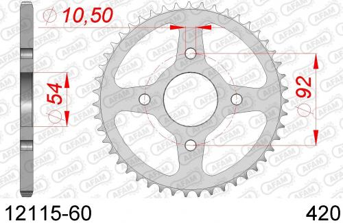 AFAM REAR STEEL 60T, 420 AF21211560