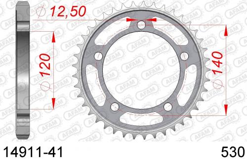 AFAM REAR STEEL 41T, 530 AF21491141