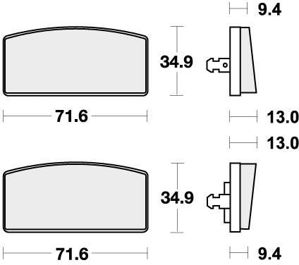 SBS 520HF BRAKE PADS ORGANIC