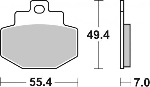 SBS 772HF BRAKE PADS ORGANIC