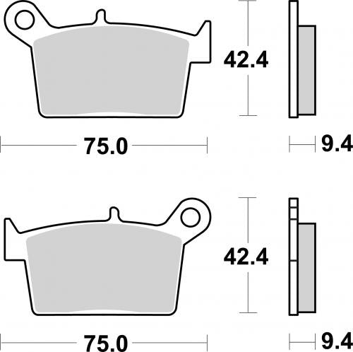 SBS 998HF BRAKE PADS ORGANIC