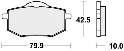 SBS 616HF BRAKE PADS ORGANIC