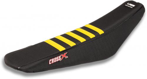 CROSS X SEAT COVER UGS WELD STRIPES BLK YELLOW USM3122BY