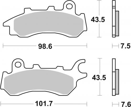 SBS 958HF BRAKE PADS ORGANIC