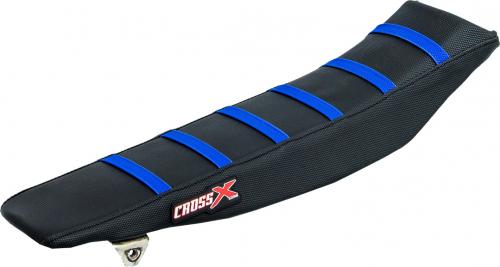 CROSS X SEAT COVER, BLACK/BLACK/BLUE (STRIPES) M4103BBBL