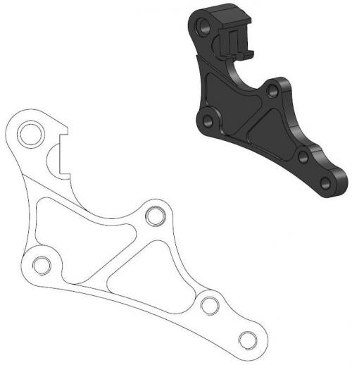 MOTO MASTER 211091, CALIPER ADAPTER BRACKET