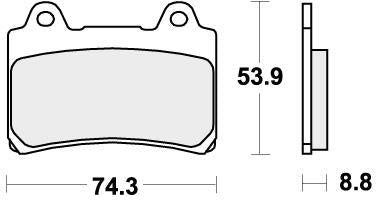 SBS 613DCC BRAKE PADS ORGANIC RACING