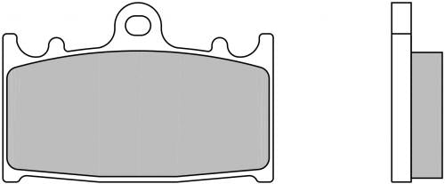 Brembo SP Rear Sintered Brake Pads for Suzuki C 1500 INTRUDER LEFT / VL 1500 INTRUDER LC LEFT – 07SU30SP