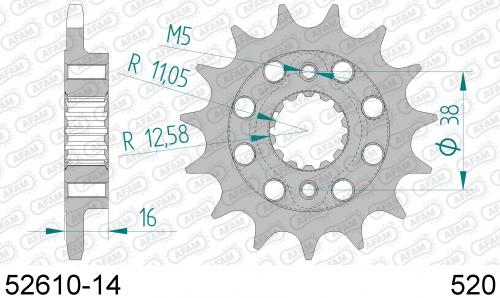 AFAM FRONT 14T, 520 AF15261014