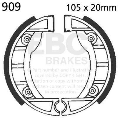 EBC 909 EBC BRAKE SHOES