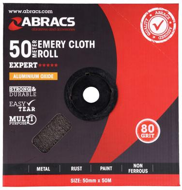 LASER TOOLS ABRACS EMERY ROLL 50MM X 50M X P80 1PC