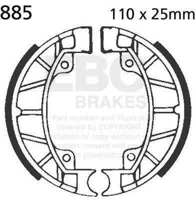 EBC 885 EBC BRAKE SHOES