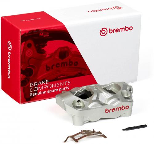 BREMBO HYPURE (ANODIZED) NATURAL RED LOGO LEFT